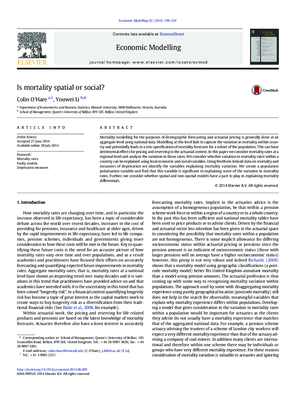 Is mortality spatial or social?