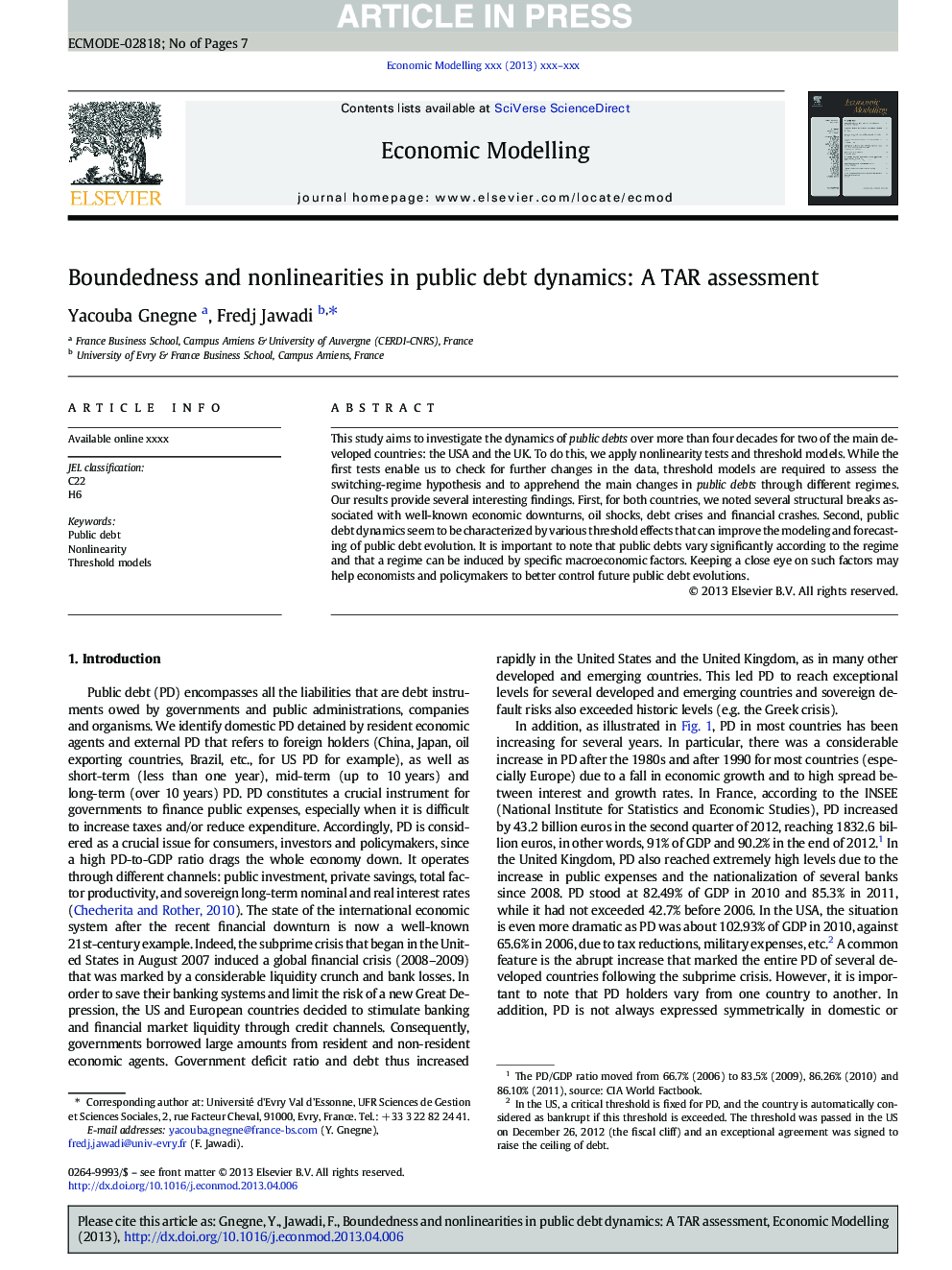 Boundedness and nonlinearities in public debt dynamics: A TAR assessment