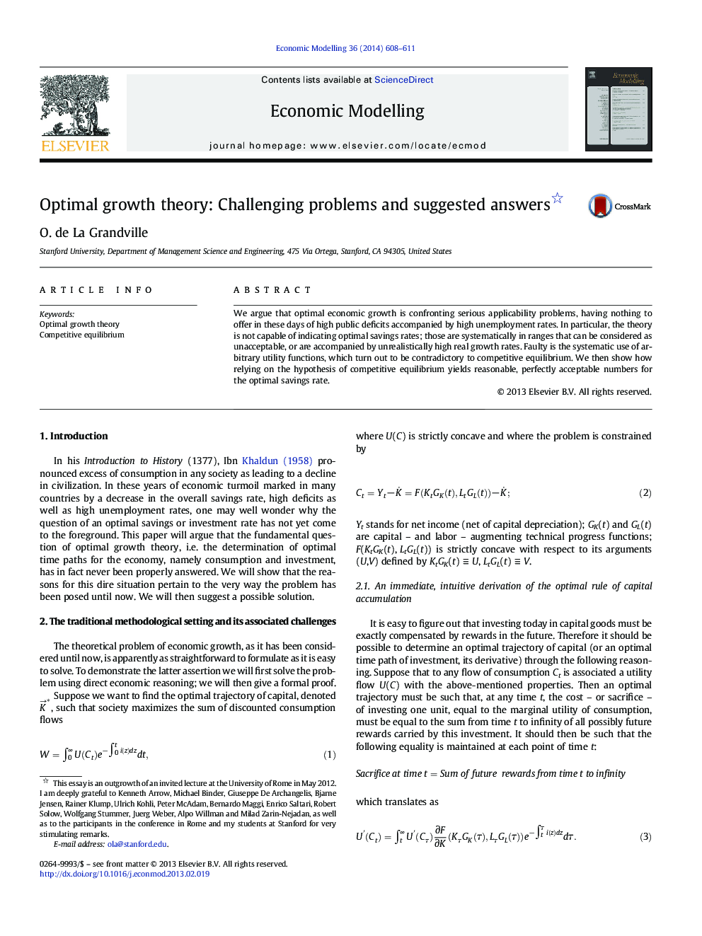 Optimal growth theory: Challenging problems and suggested answers