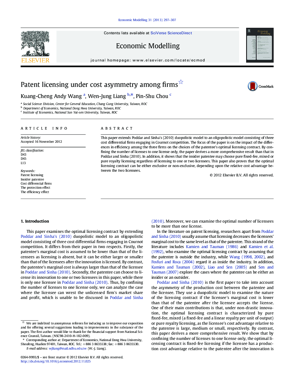 Patent licensing under cost asymmetry among firms