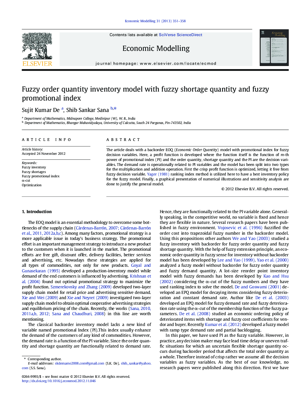 Fuzzy order quantity inventory model with fuzzy shortage quantity and fuzzy promotional index