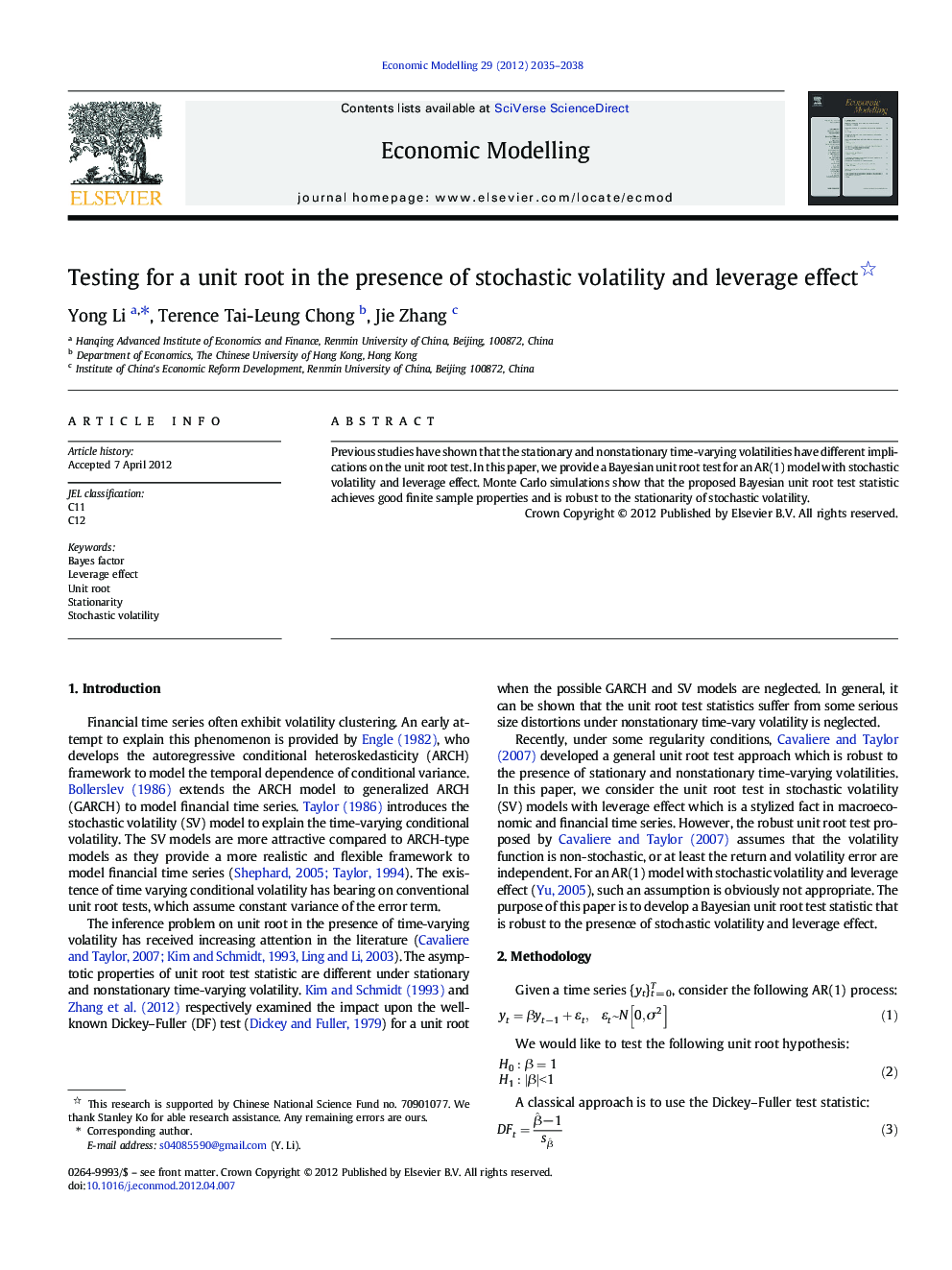 Testing for a unit root in the presence of stochastic volatility and leverage effect