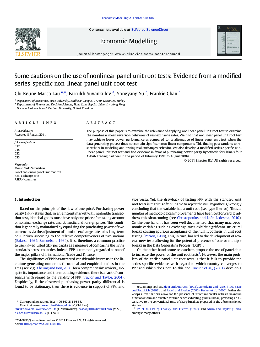 Some cautions on the use of nonlinear panel unit root tests: Evidence from a modified series-specific non-linear panel unit-root test