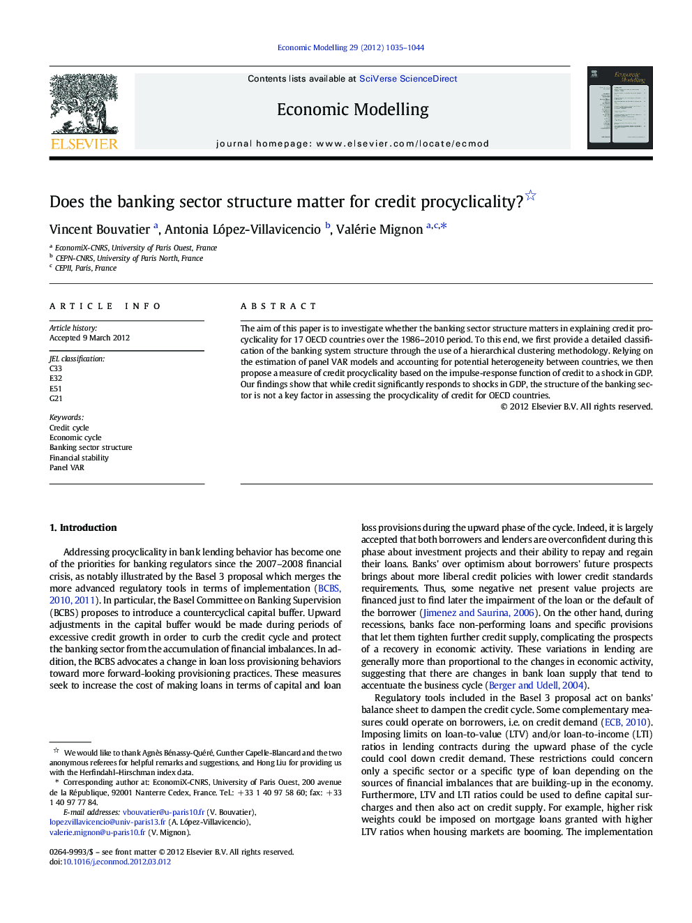 Does the banking sector structure matter for credit procyclicality?