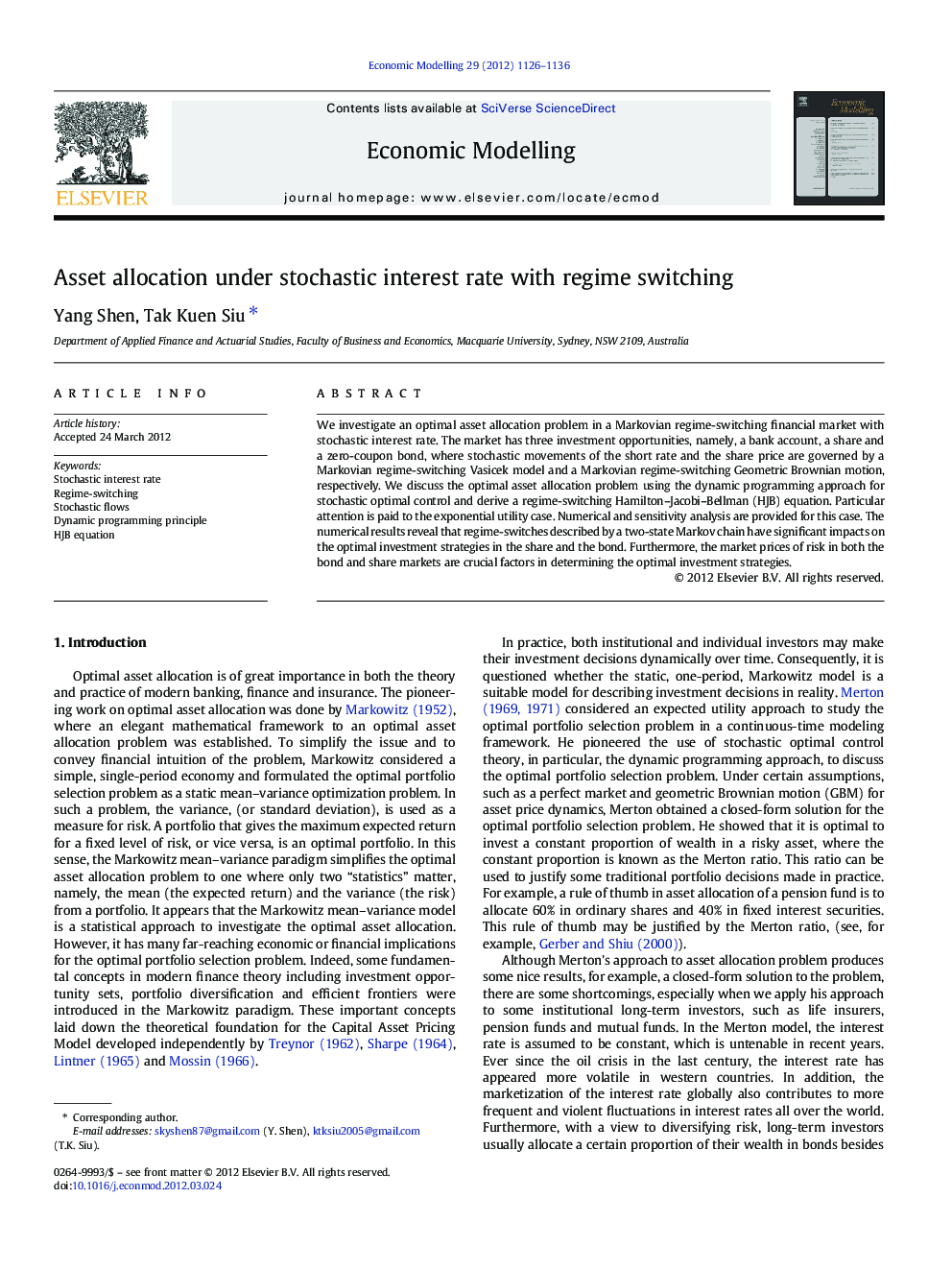 Asset allocation under stochastic interest rate with regime switching