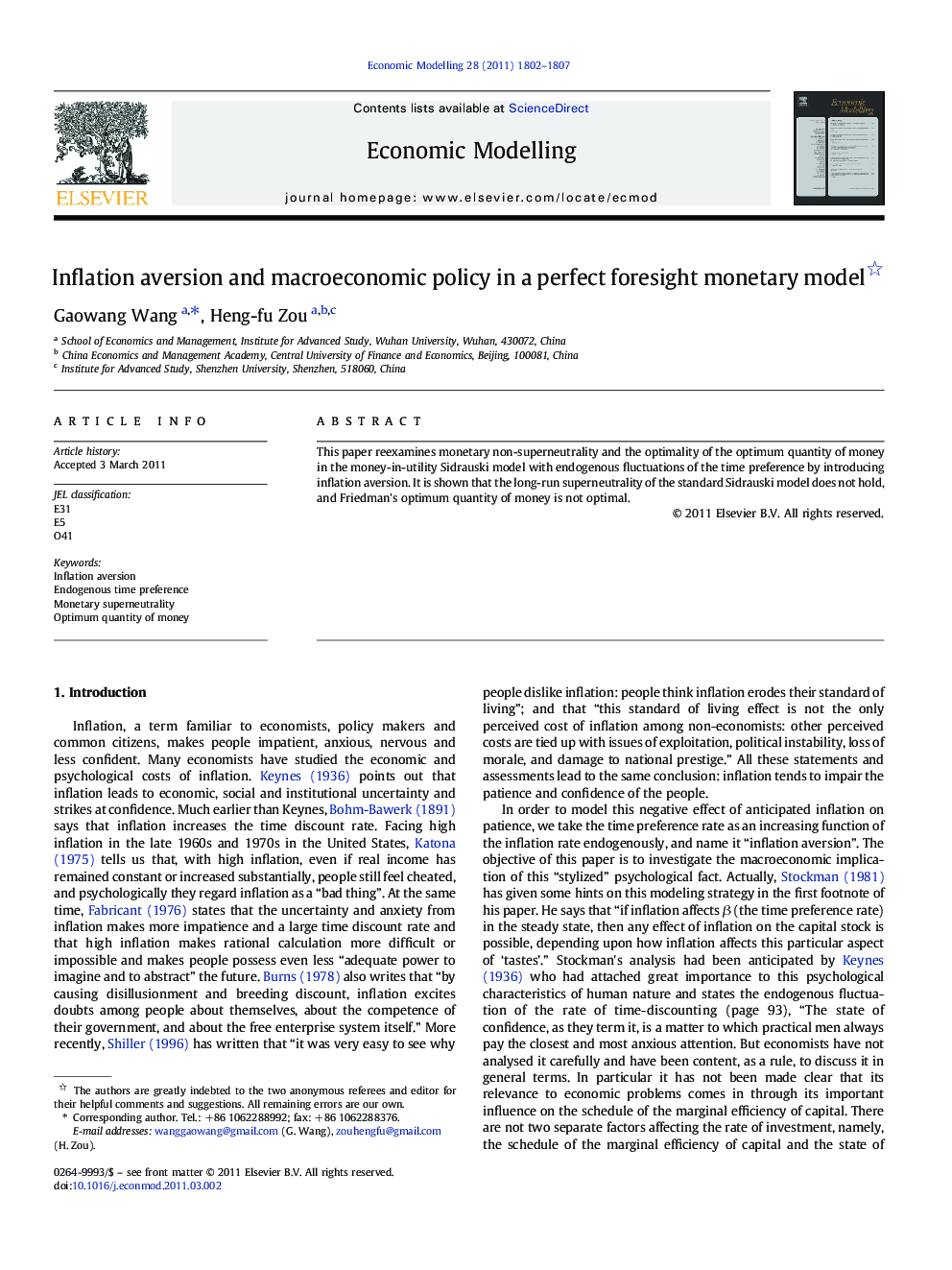 Inflation aversion and macroeconomic policy in a perfect foresight monetary model