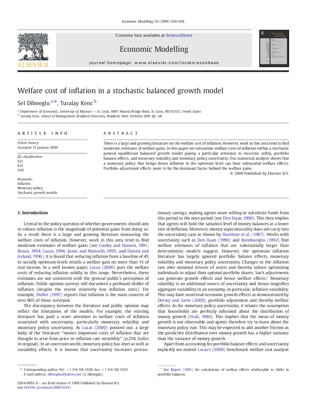 Welfare cost of inflation in a stochastic balanced growth model