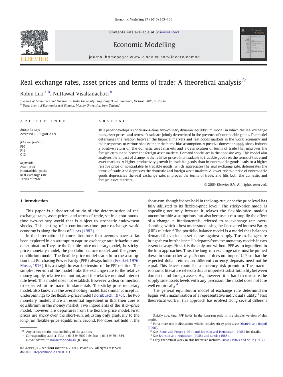 Real exchange rates, asset prices and terms of trade: A theoretical analysis