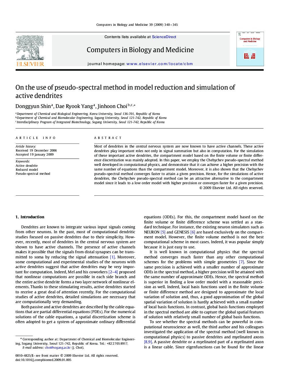 On the use of pseudo-spectral method in model reduction and simulation of active dendrites