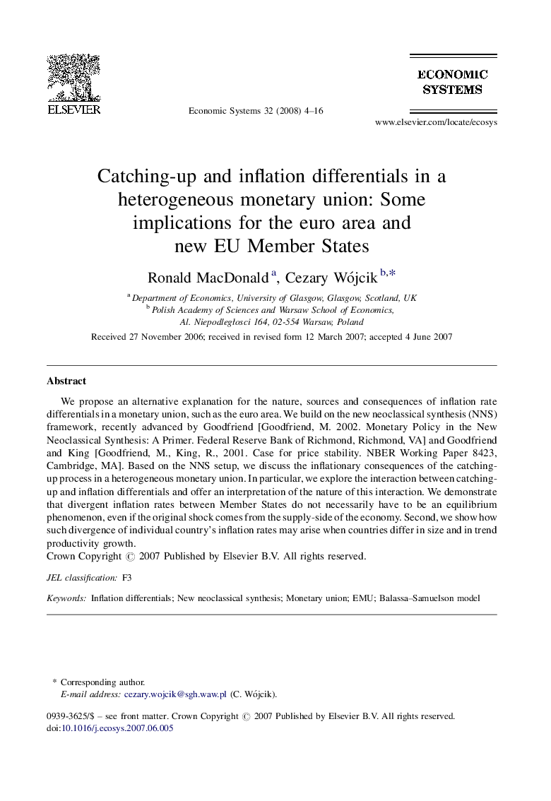 Catching-up and inflation differentials in a heterogeneous monetary union: Some implications for the euro area and new EU Member States