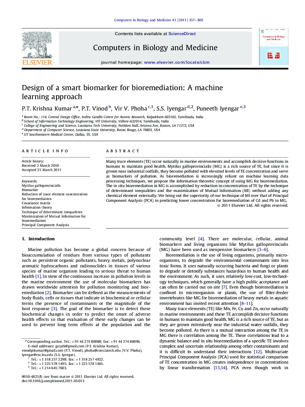 Design of a smart biomarker for bioremediation: A machine learning approach