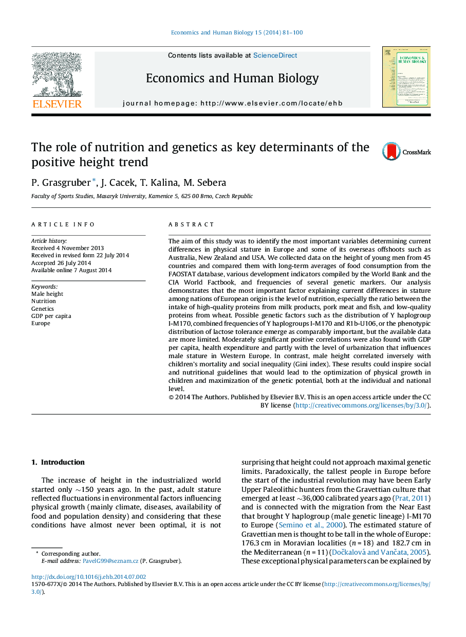 The role of nutrition and genetics as key determinants of the positive height trend