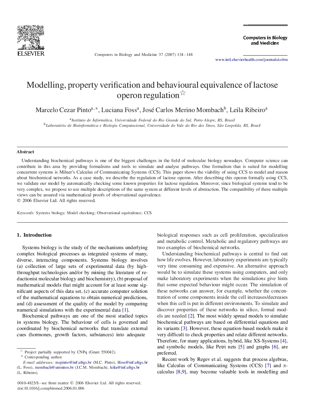 Modelling, property verification and behavioural equivalence of lactose operon regulation 