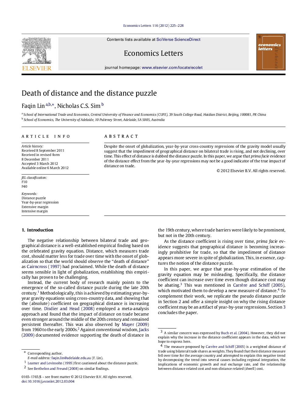 Death of distance and the distance puzzle