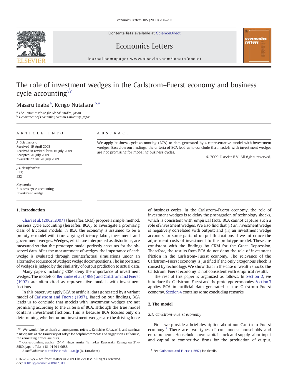 The role of investment wedges in the Carlstrom-Fuerst economy and business cycle accounting