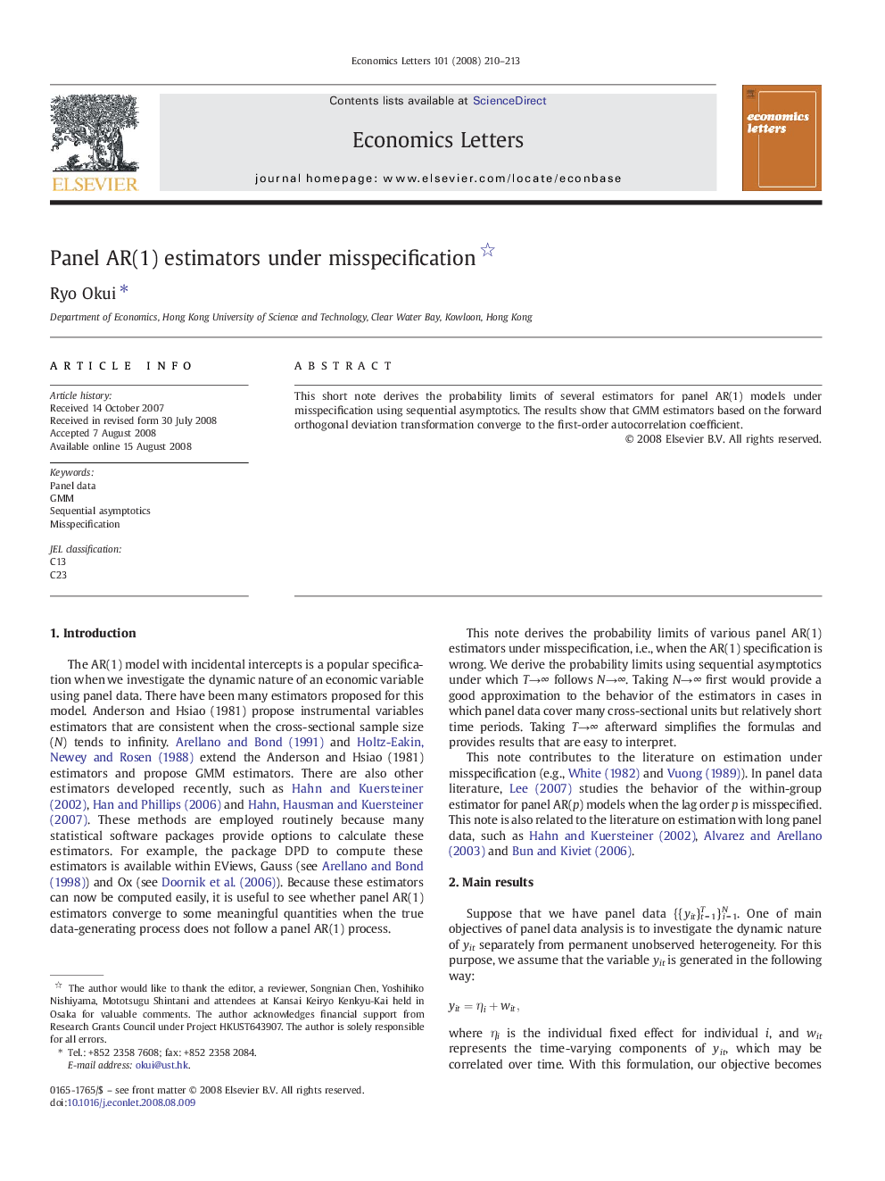 Panel AR(1) estimators under misspecification