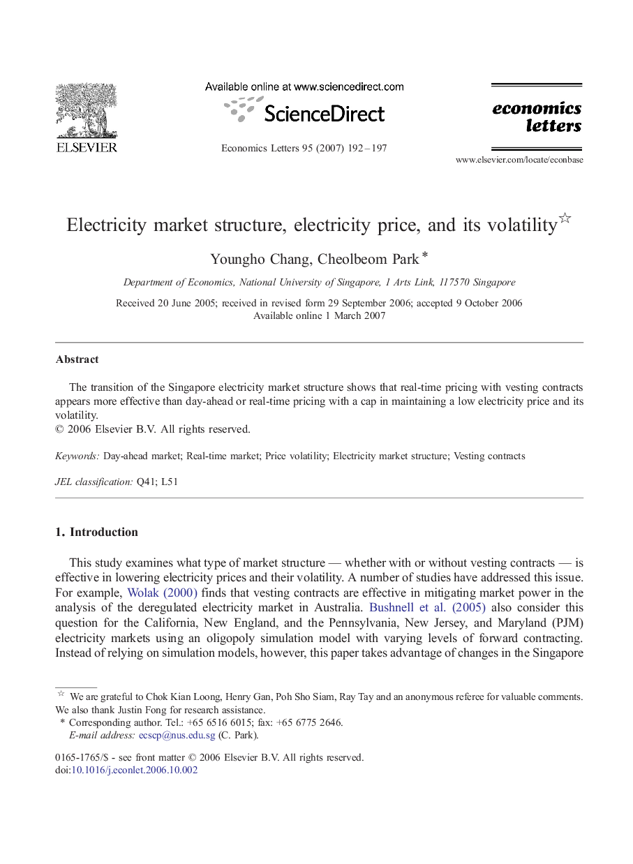 Electricity market structure, electricity price, and its volatility