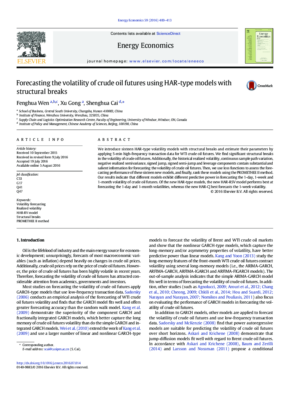 Forecasting the volatility of crude oil futures using HAR-type models with structural breaks