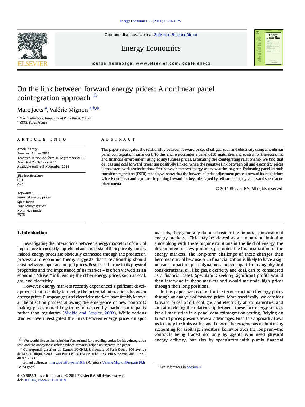 On the link between forward energy prices: A nonlinear panel cointegration approach