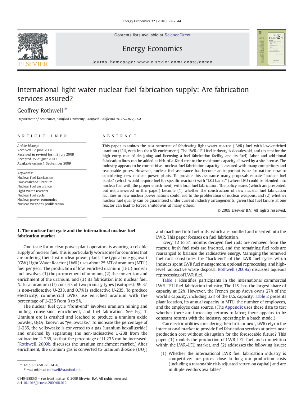 International light water nuclear fuel fabrication supply: Are fabrication services assured?