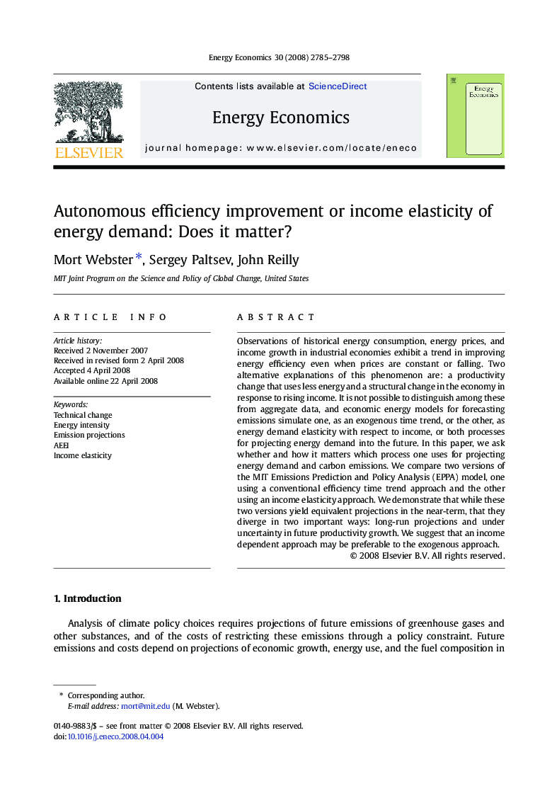 Autonomous efficiency improvement or income elasticity of energy demand: Does it matter?