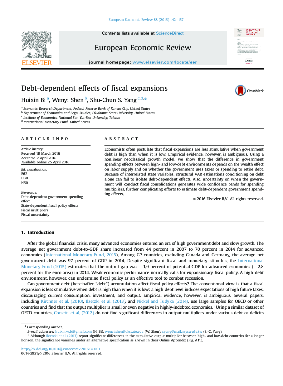 Debt-dependent effects of fiscal expansions