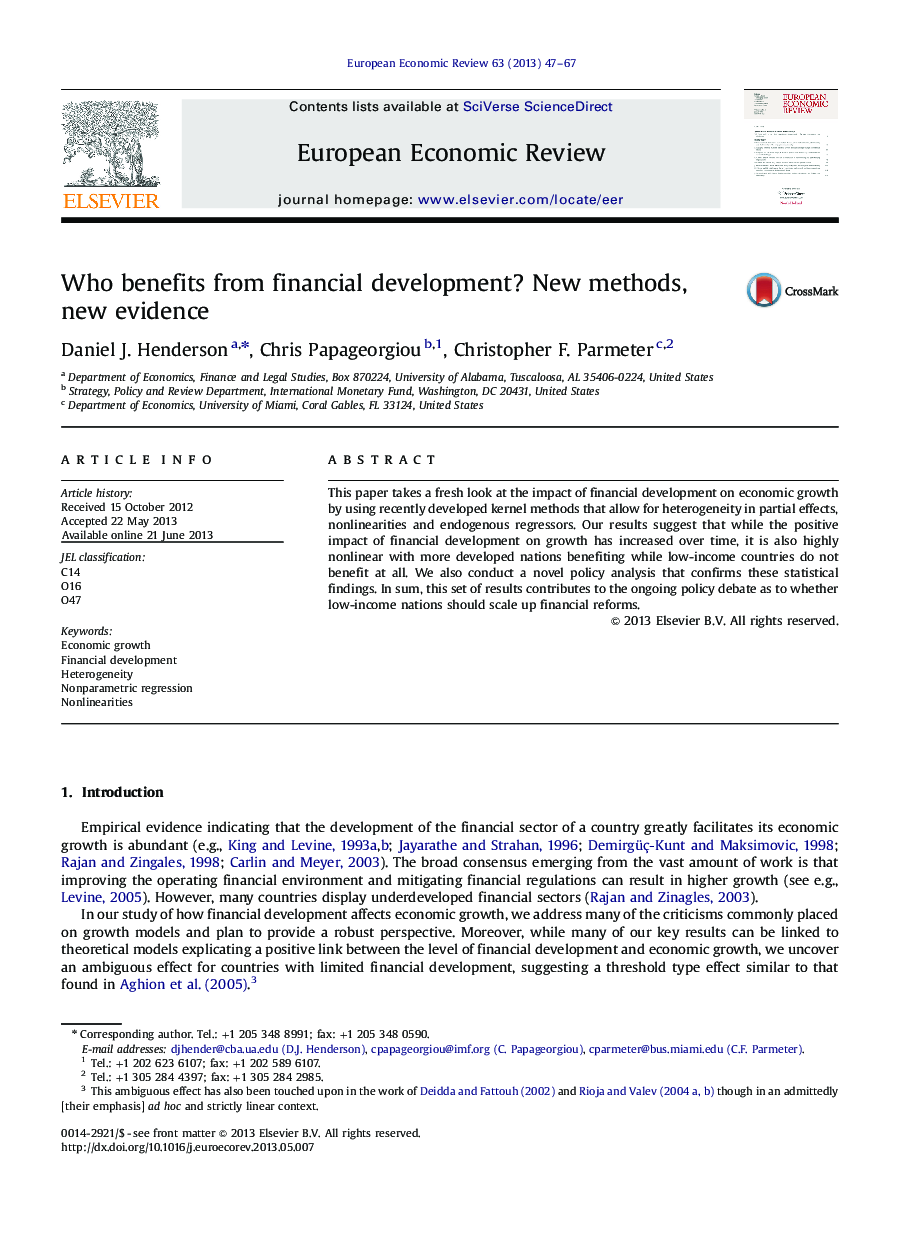 Who benefits from financial development? New methods, new evidence