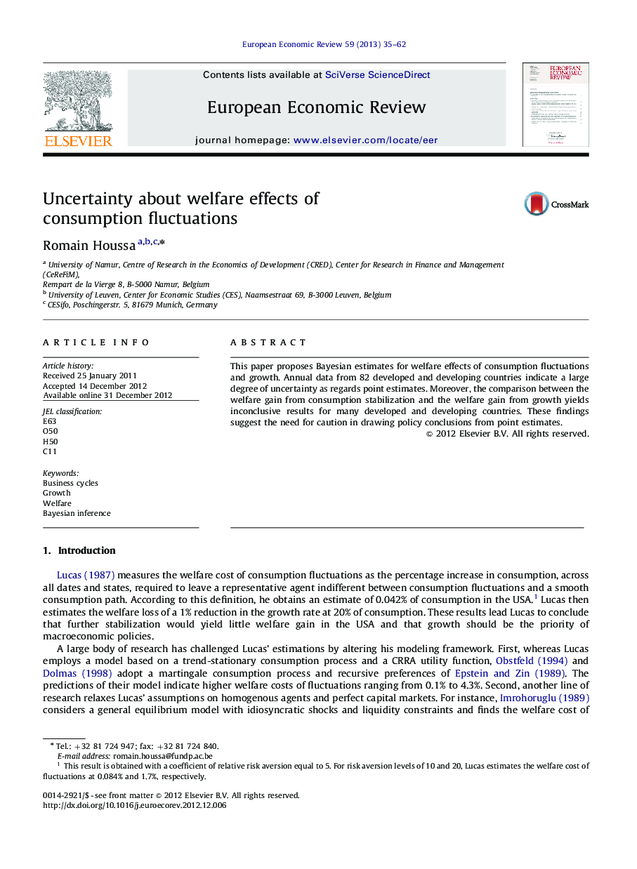 Uncertainty about welfare effects of consumption fluctuations