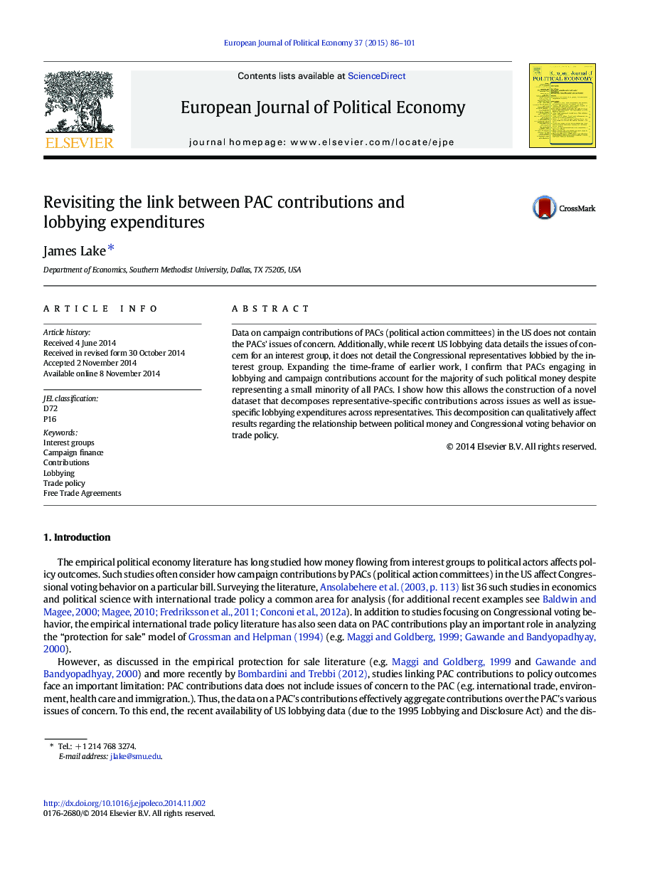 Revisiting the link between PAC contributions and lobbying expenditures