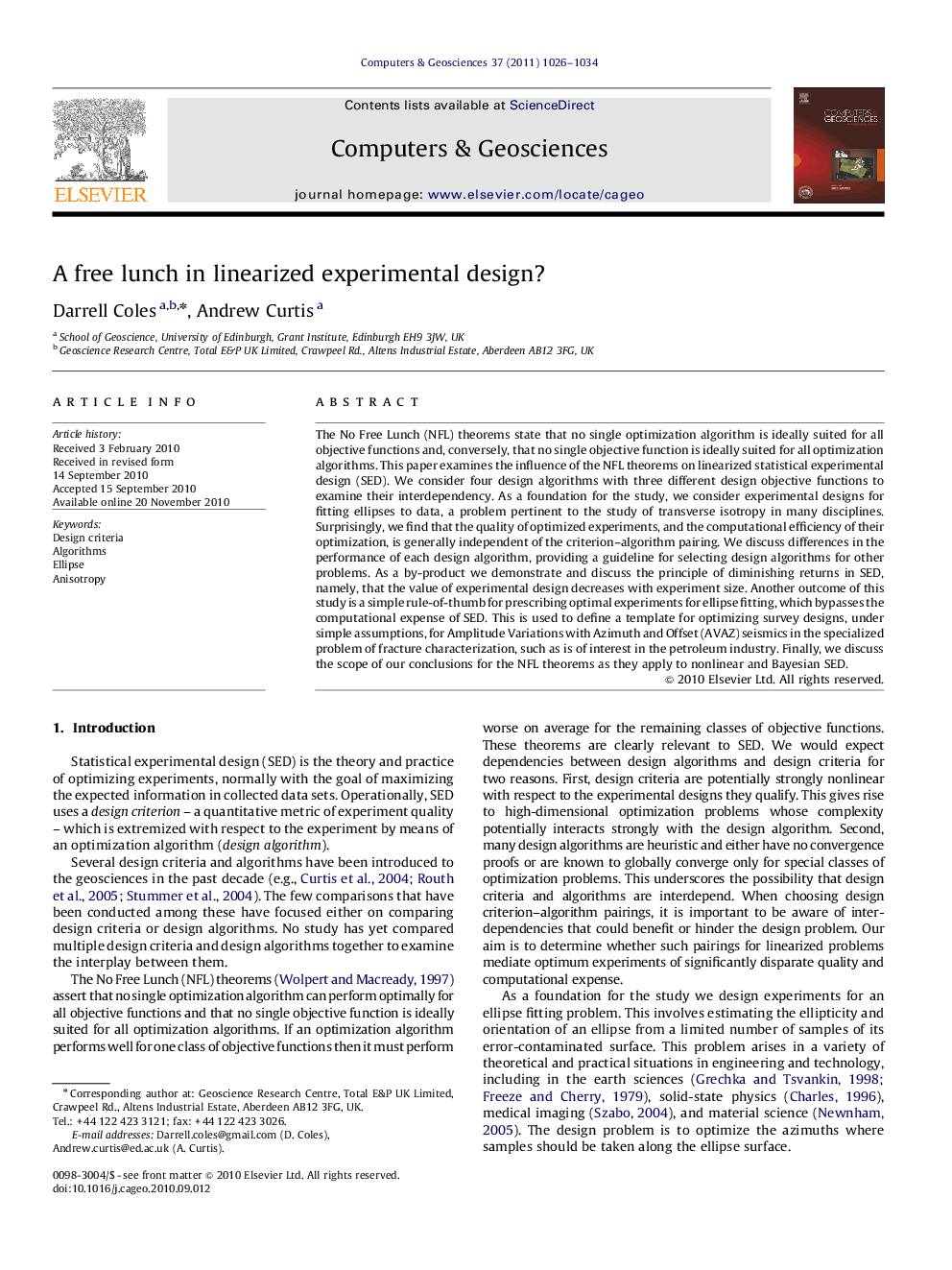 A free lunch in linearized experimental design?