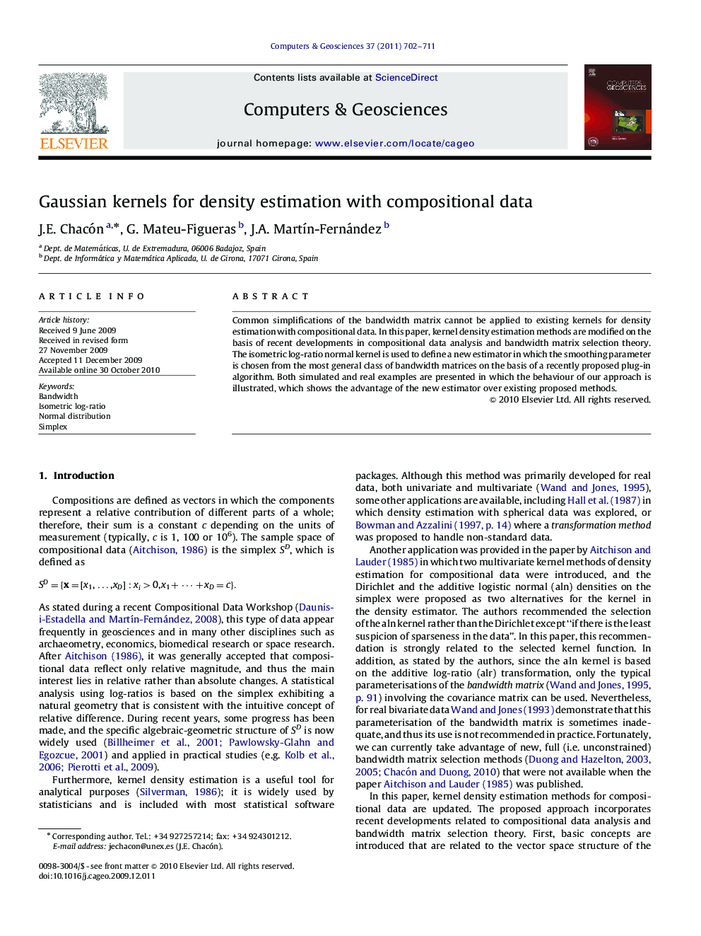 Gaussian kernels for density estimation with compositional data