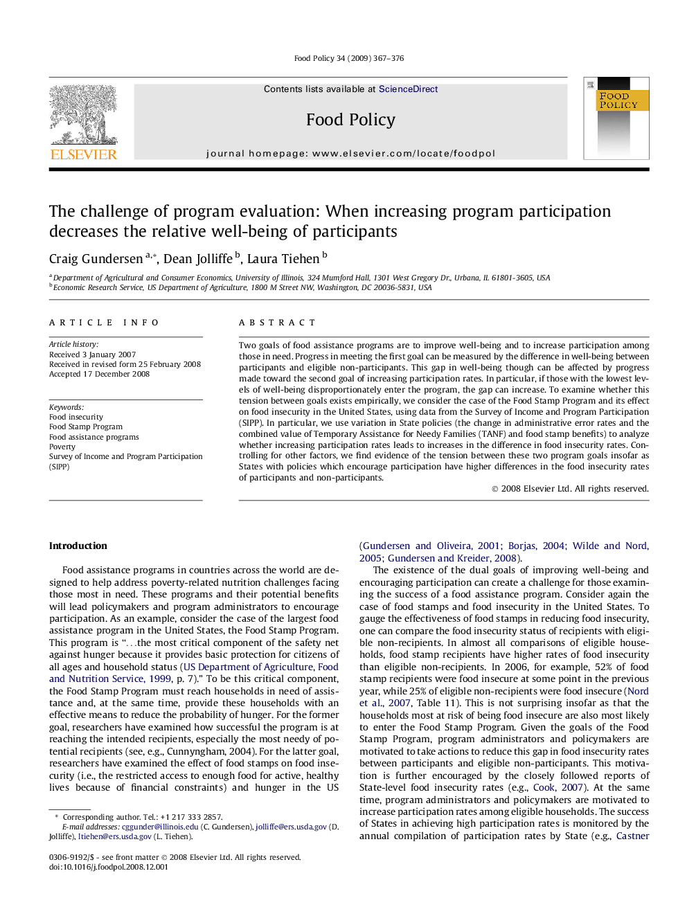 The challenge of program evaluation: When increasing program participation decreases the relative well-being of participants