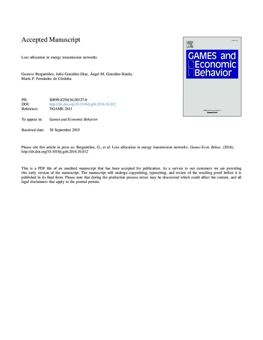 Loss allocation in energy transmission networks