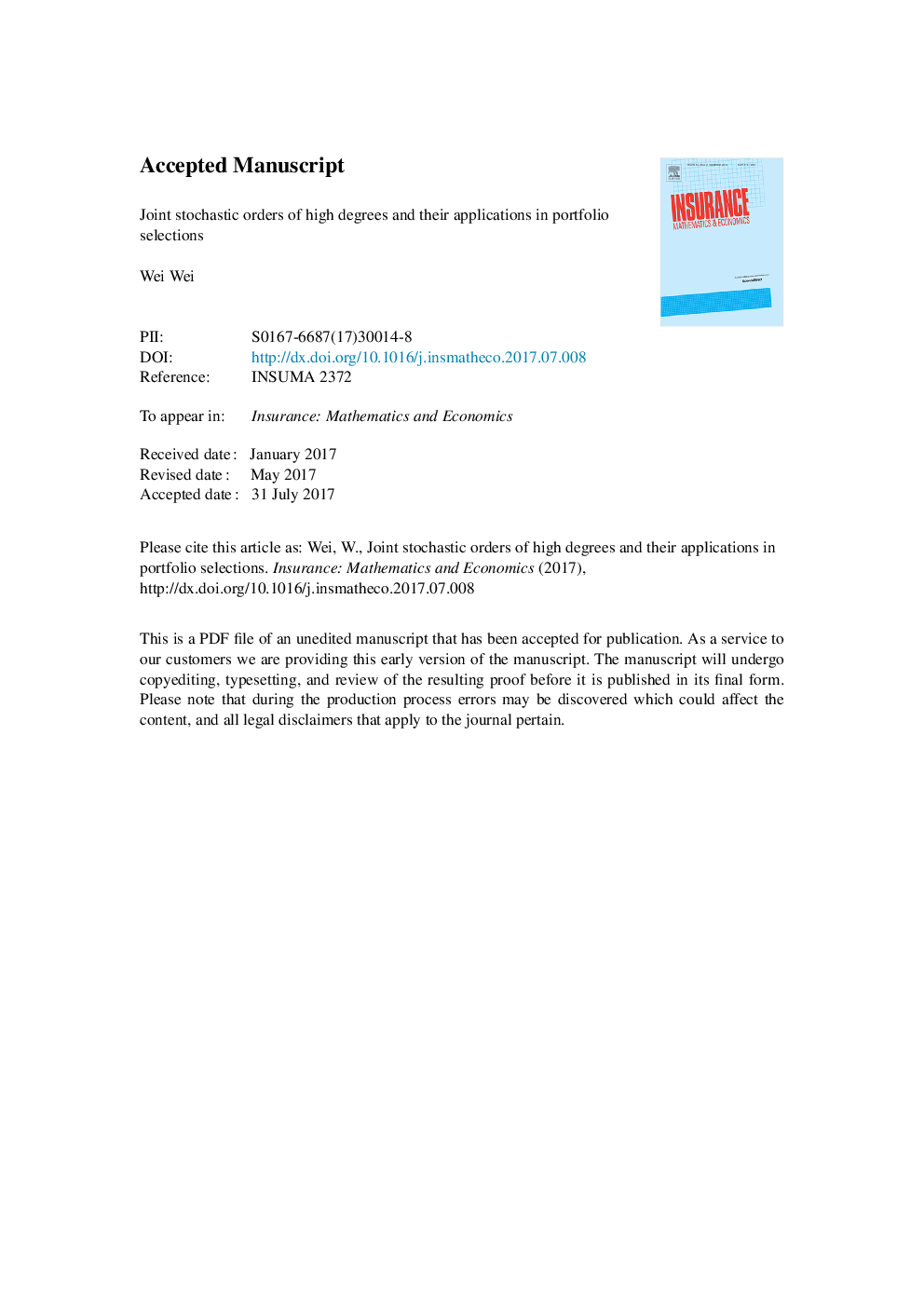 Joint stochastic orders of high degrees and their applications in portfolio selections