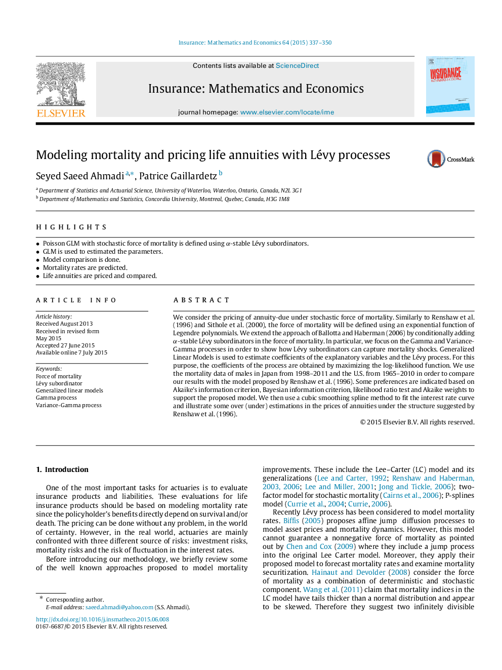 Modeling mortality and pricing life annuities with Lévy processes