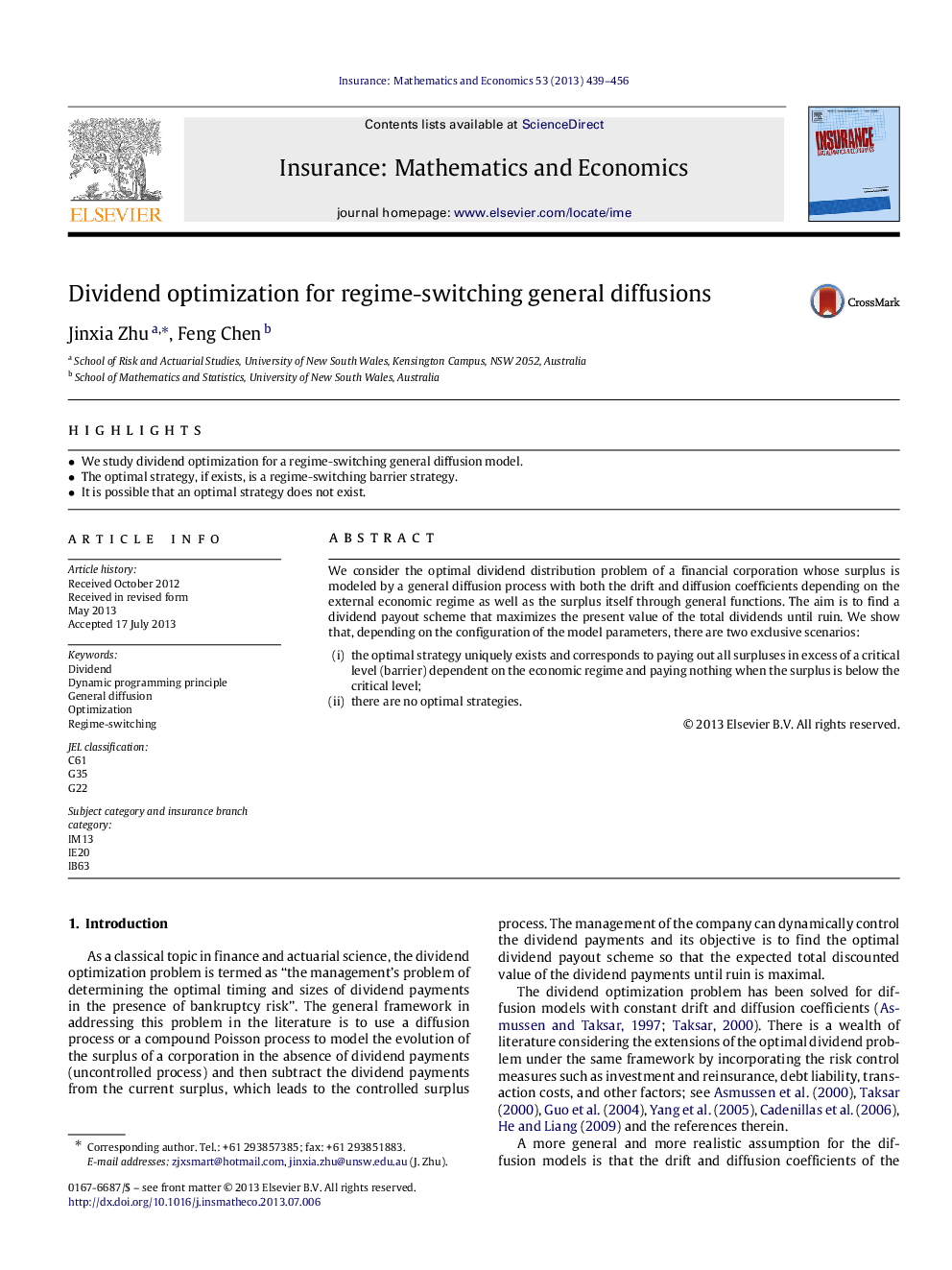 Dividend optimization for regime-switching general diffusions