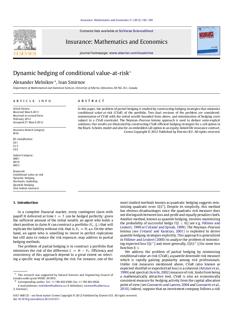 Dynamic hedging of conditional value-at-risk