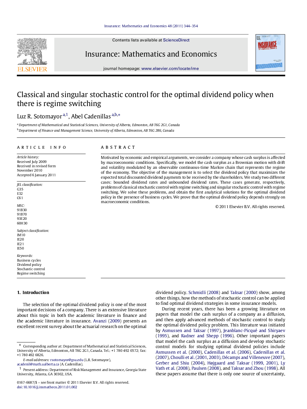 Classical and singular stochastic control for the optimal dividend policy when there is regime switching