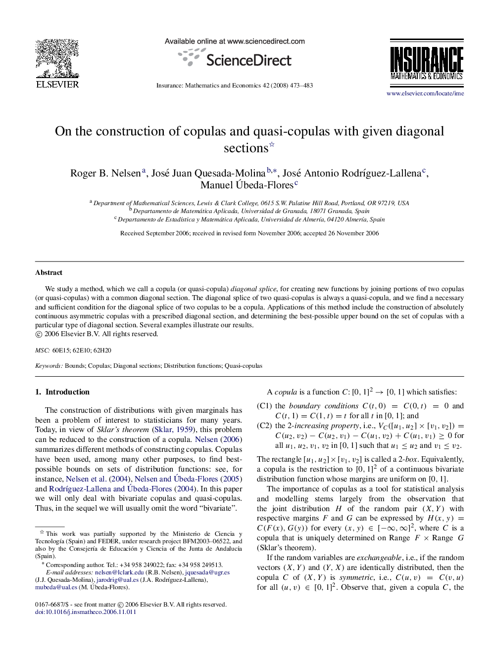 On the construction of copulas and quasi-copulas with given diagonal sections