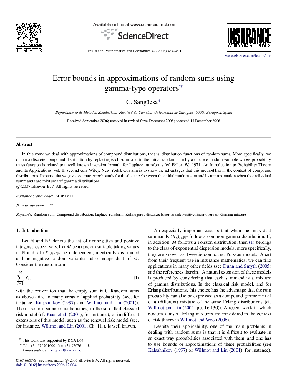 Error bounds in approximations of random sums using gamma-type operators