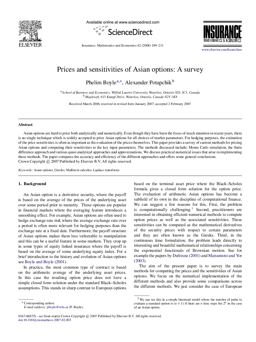 Prices and sensitivities of Asian options: A survey