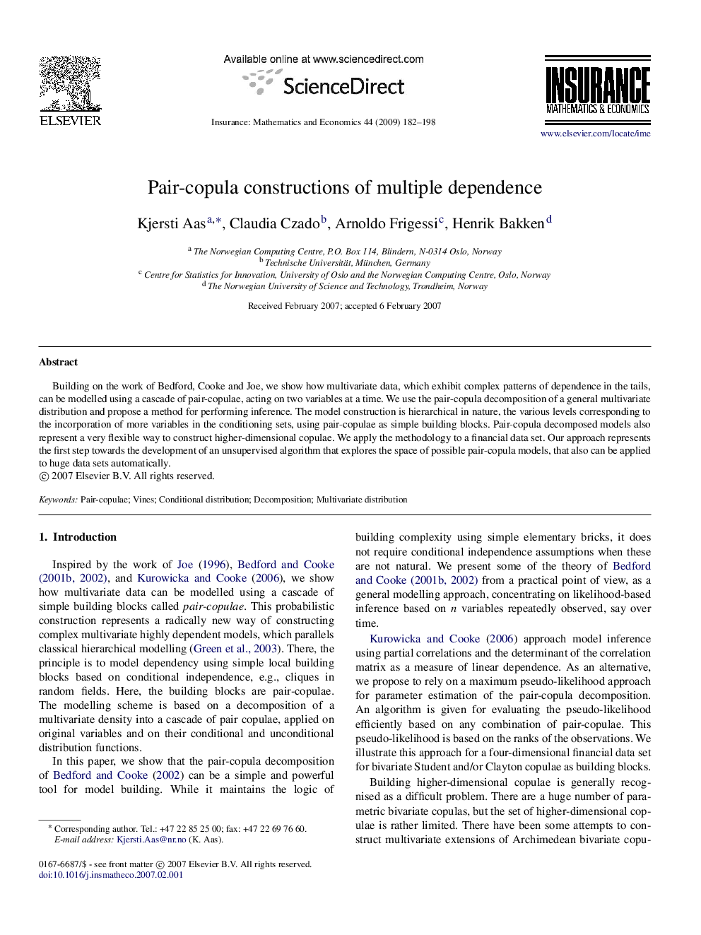 Pair-copula constructions of multiple dependence