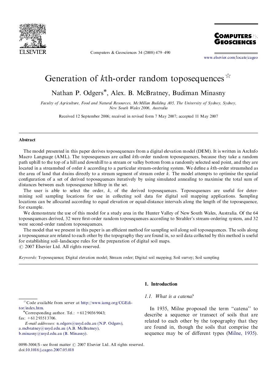 Generation of kth-order random toposequences 