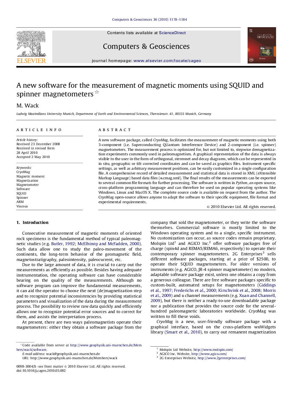 A new software for the measurement of magnetic moments using SQUID and spinner magnetometers 