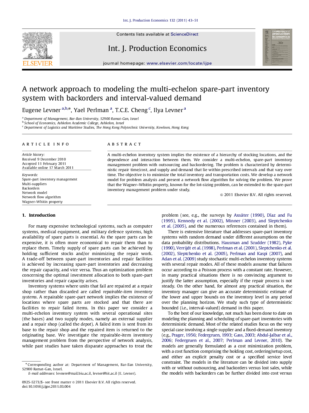 A network approach to modeling the multi-echelon spare-part inventory system with backorders and interval-valued demand