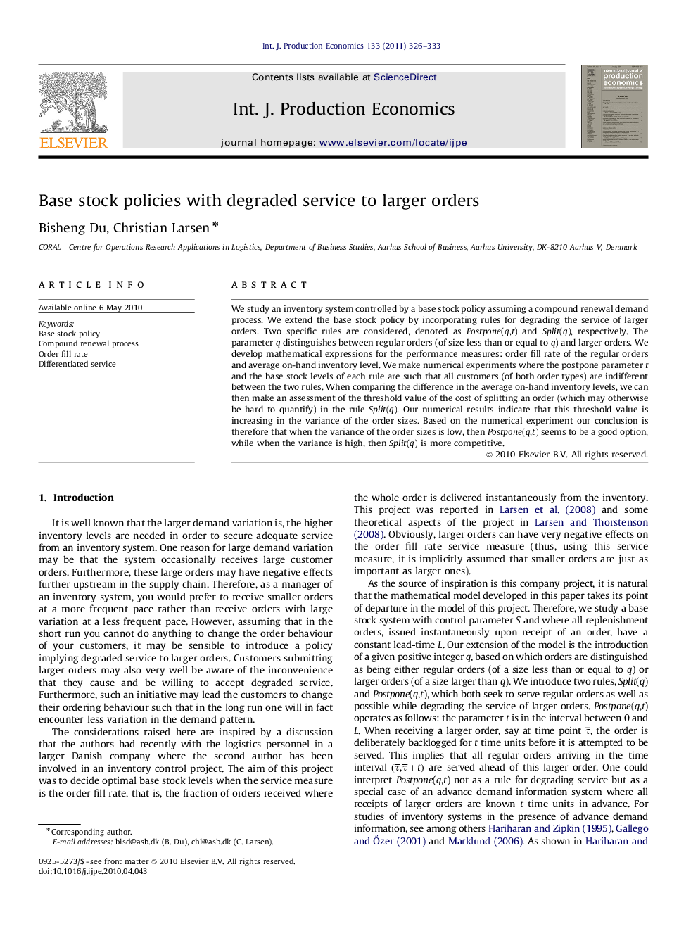 Base stock policies with degraded service to larger orders