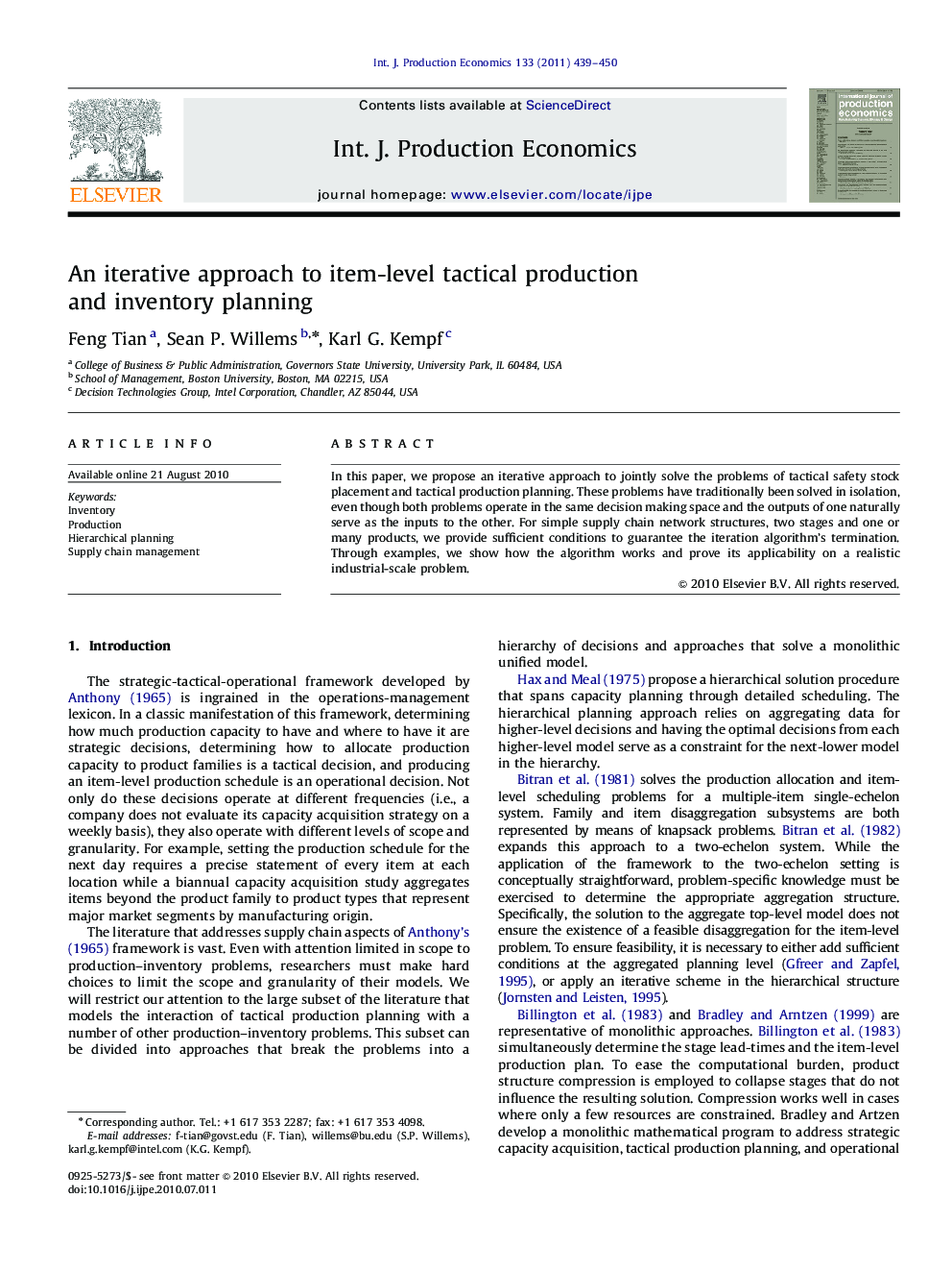 An iterative approach to item-level tactical production and inventory planning