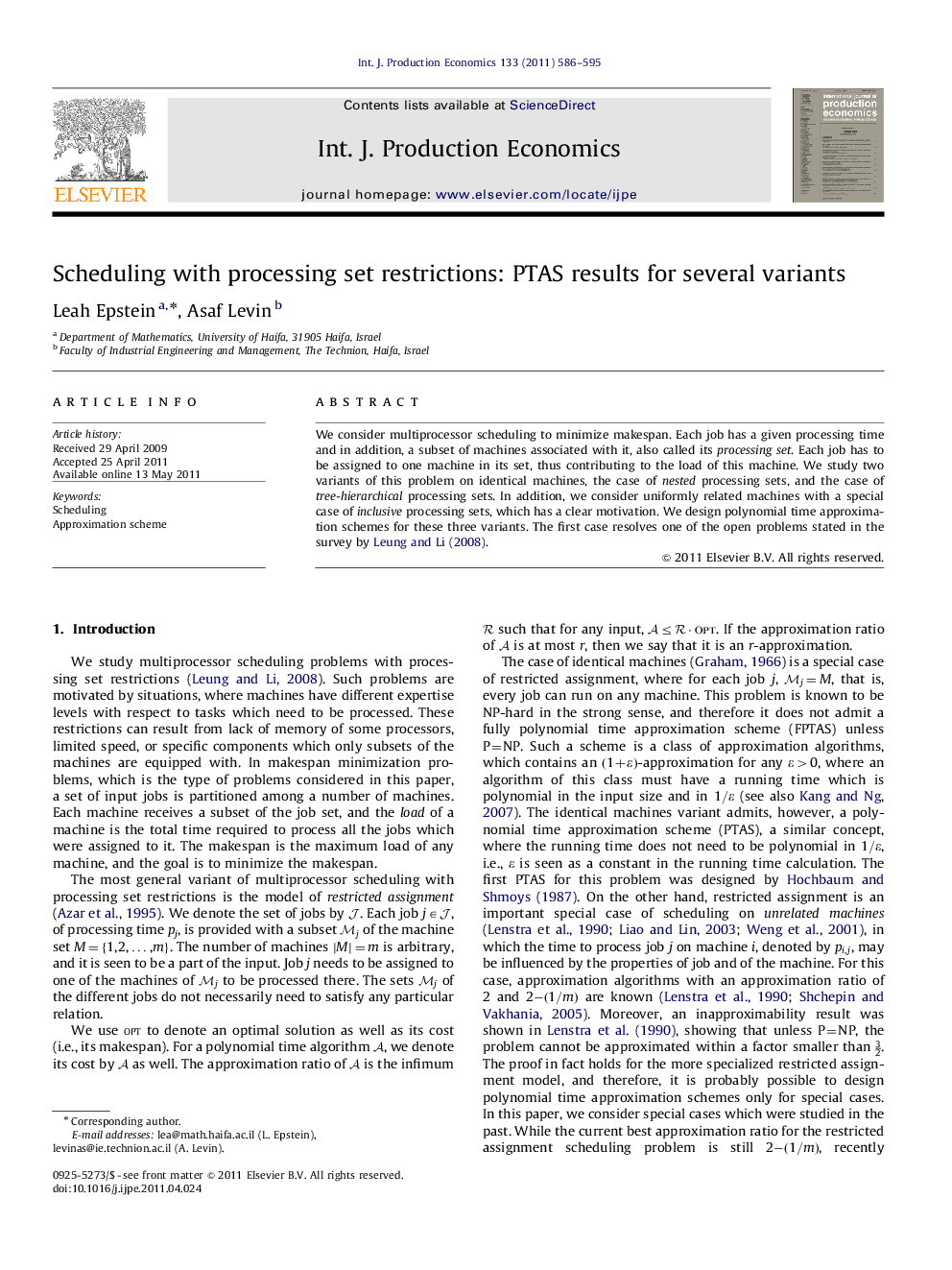 Scheduling with processing set restrictions: PTAS results for several variants