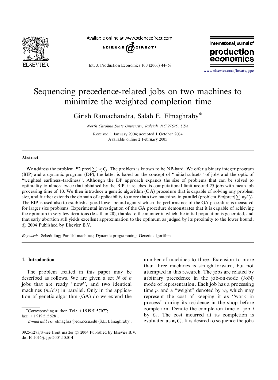 Sequencing precedence-related jobs on two machines to minimize the weighted completion time