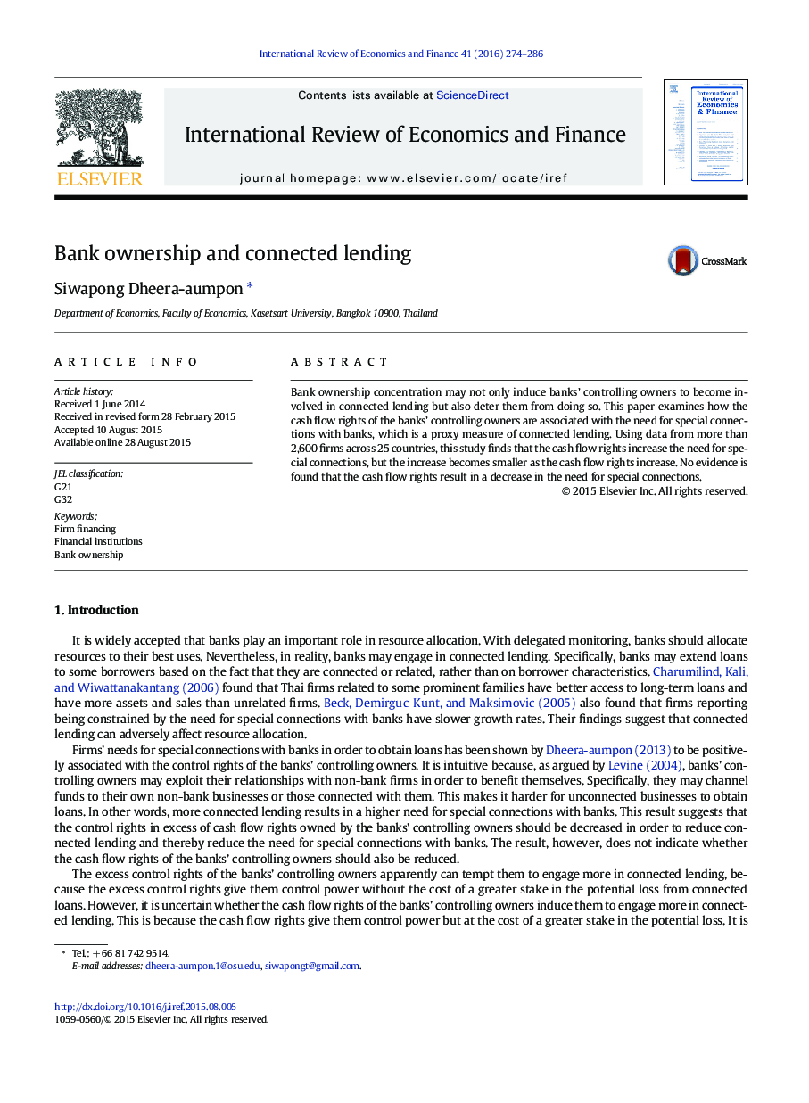 Bank ownership and connected lending